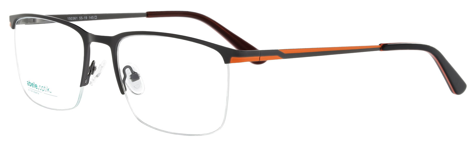 abele optik Brille dunkelgrau / orange  für Herren 150361
